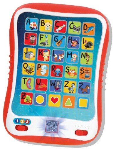 BYSTRY TABLET EDUKACYJNY DLA DZIECI UCZY LITEREK KSZTAŁTÓW OD 12 MIESIĘCY