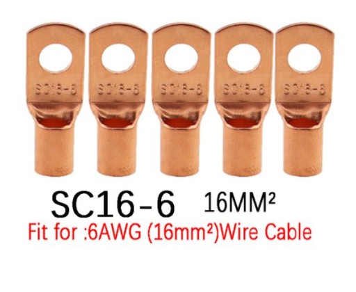 KONEKTOR OCZKOWY złączka miedziany SC16-6 M6 5szt