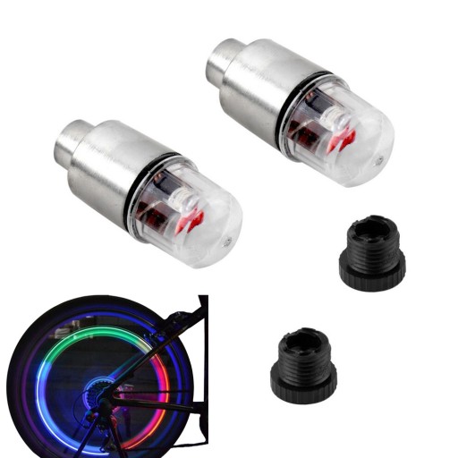 WENTYLE ŚWIECĄCE 2 SZT RGB OŚWIETLENIE NA KOŁO