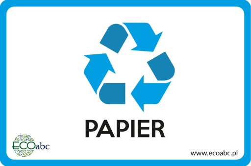 Naklejka na kosz do segregacji śmieci 30x20 papier