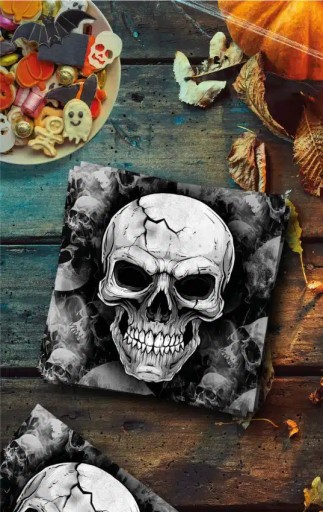 Serwetki papierowe Czaszki 33x33cm Halloween dekoracja ozdoba