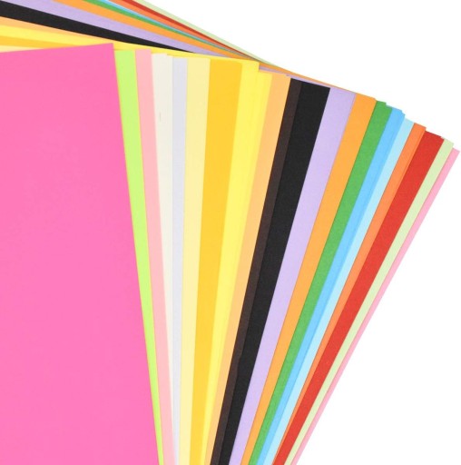 KOLOROWY PAPIER ORIGAMI 100 SZTUK 20 KOLORÓW A4