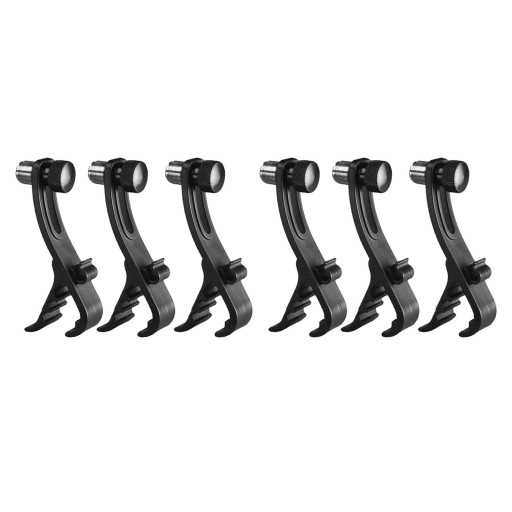 6-pcs regulowane klipsy mikrofonowe