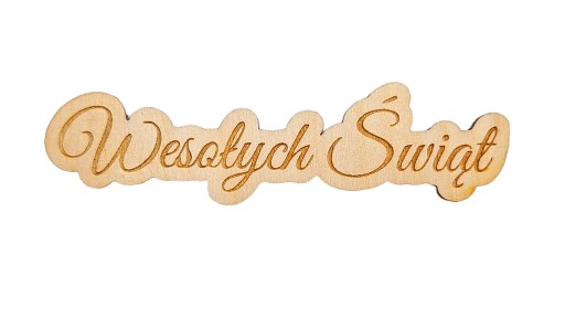 Drewniany napis Wesołych Świąt Baza do makramy Aniołek