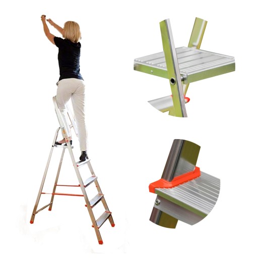 Drabina aluminiowa domowa ALVE Helper 1x8 stopni