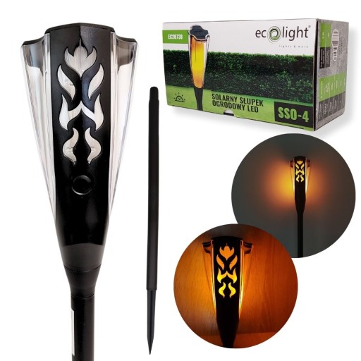Solarny Słupek Ogrodowy LED SSO-4 1600K IP65