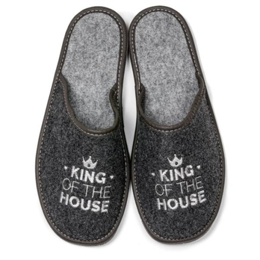 KAPCIE FILC MĘSKIE KRÓL KING OF THE HOUSE PANTOFLE