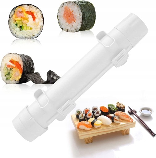 UNIWERSALNA MASZYNKA DO ROBIENIA ZWIJANIA SUSHI BIAŁA TUBA BAZOOKA ROLLER