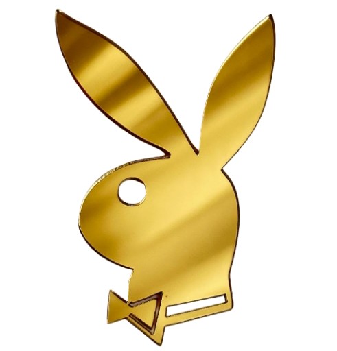 Playboy głowa królika dla Sexi faceta dla chłopaka Dekor PLEXI złote lustro