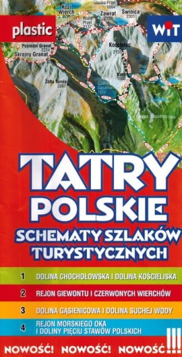 TATRY POLSKIE SCHEMATY SZLAKÓW PANORAMY FOLIOWANE
