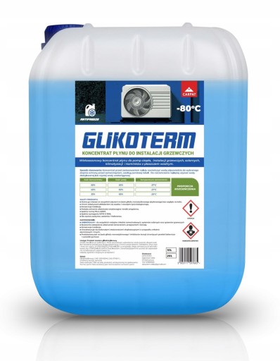 KONCENTRAT 10L INSTALACJI GRZEWCZYCH GLIKOL -80°C