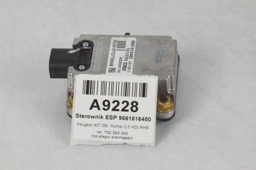 Moduł Sterownik ESP 9661616480 Peugeot 407