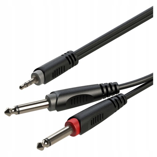 KABEL AUDIO JACK 3,5 mm 2x6,3 ROXTONE RAYC130L1 1m