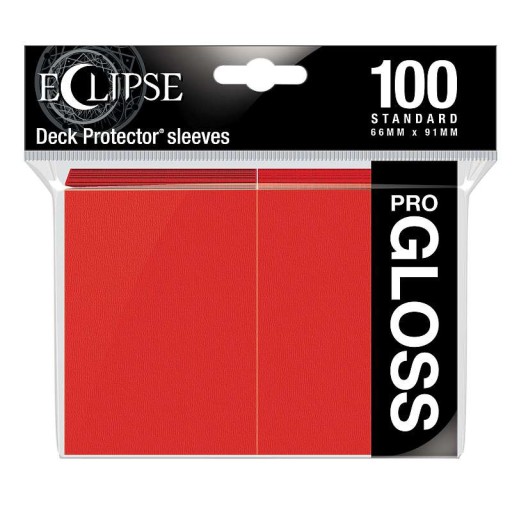 Koszulki na karty Ultra Pro Eclipse Pro Gloss 66x91 mm czerwone 100 sztuk