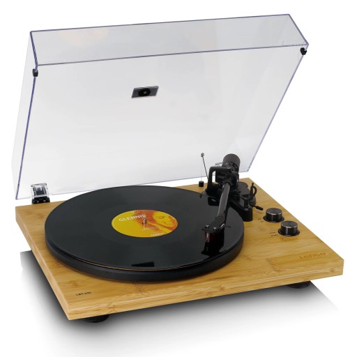 Gramofon LENCO LBT-335BA bambusowy ortofon 2m red headshell