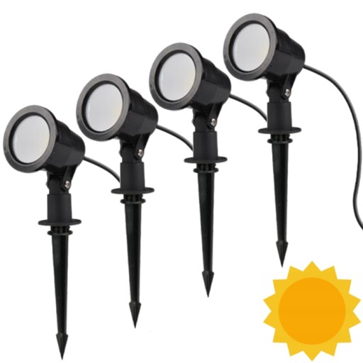 4 X REFLEKTOR NAŚWIETLACZ LED 7W WBIJANY GRUNTOWY