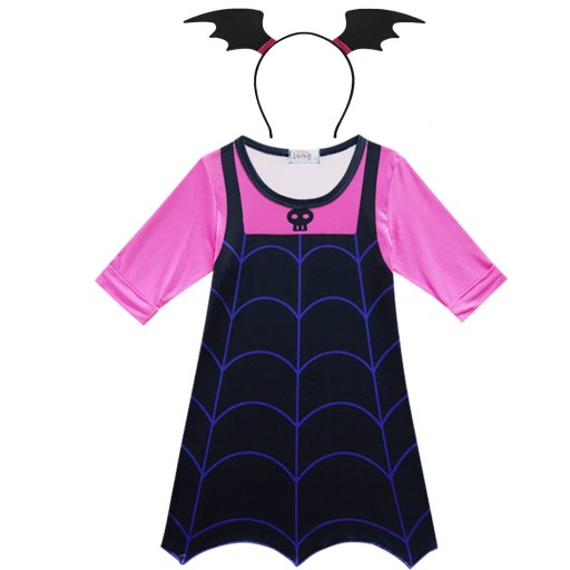 cosplay dziecięca vampirina sukienka kostium halloween B53-59