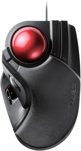 Elecom Trackball M-HT1URBK przewodowy duży trackball 8 przycisków