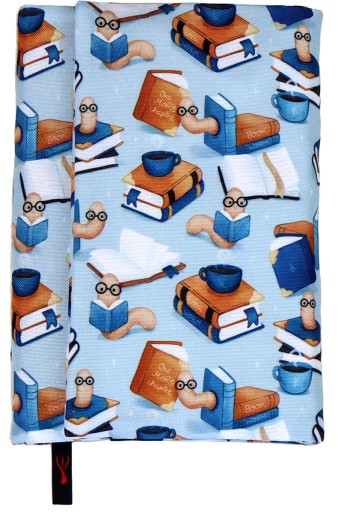 Etui, otulacz, okładka na książkę Bookworm Blue