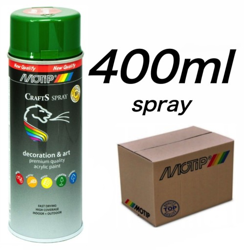 Lakier, farba ( kolor zielony ) CRAFTS spray 400ml