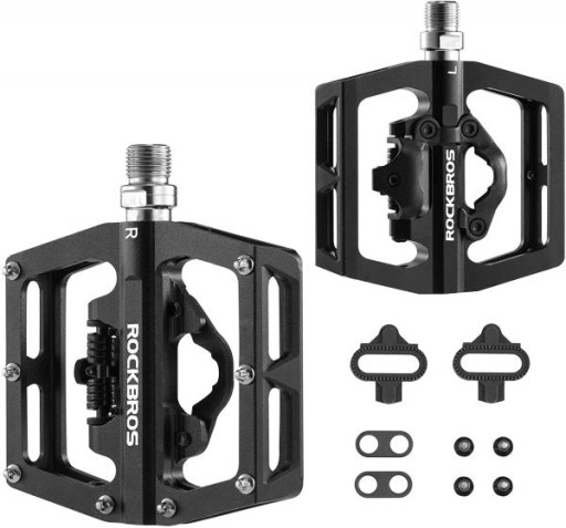 Aluminiowe pedały platformowe z systemem SPD MTB