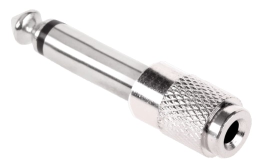 Adapter przejście JACK 6.3 - JACK 3.5 M-F metal
