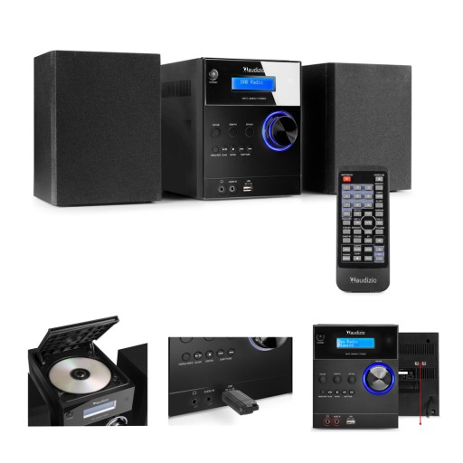 Wieża stereo cyfrowa odtwarzacz CD/ DAB+/FM BT USB