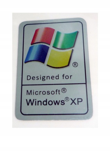 060 Naklejka Windows XP Label 18x27 mm