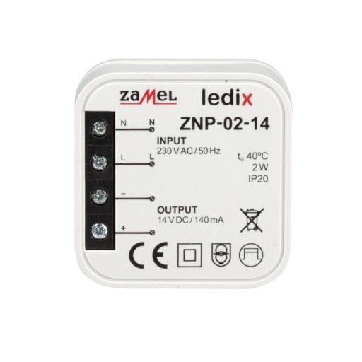ZAMEL LEDIX ZASILACZ LED 14V 2W DOPUSZK ZNP-02-14