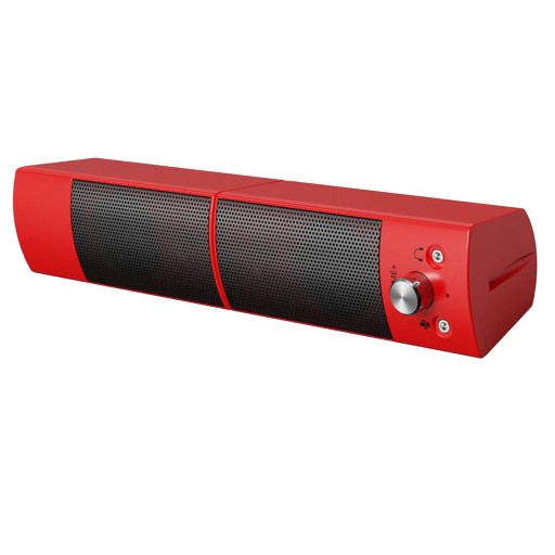 milageto Głośnik do komputera Bluetooth Surround czerwony