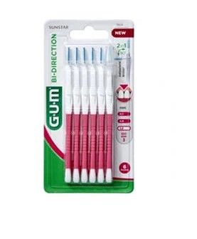 GUM Szczoteczki Bi-Direction 1,2mm 6szt.