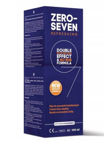 Płyn do soczewek Zero Seven 500 ml + pojemnik