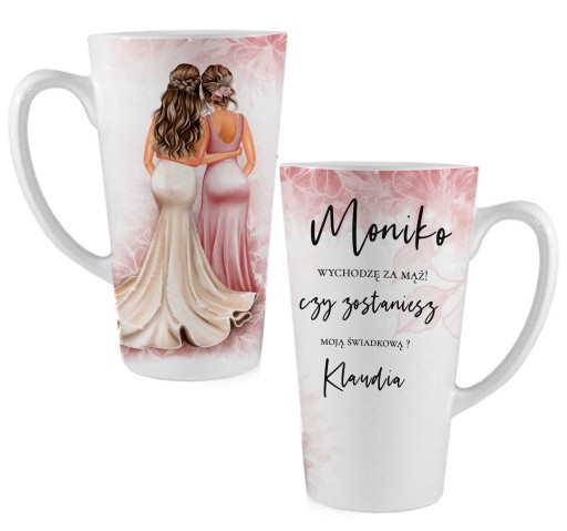 Prośba o świadkowanie KUBEK latte zaproszenie n2