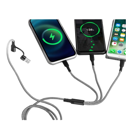 KABEL do ŁADOWANIA TELEFONU TABLETA LAPTOPA różne końcówki w zestawie