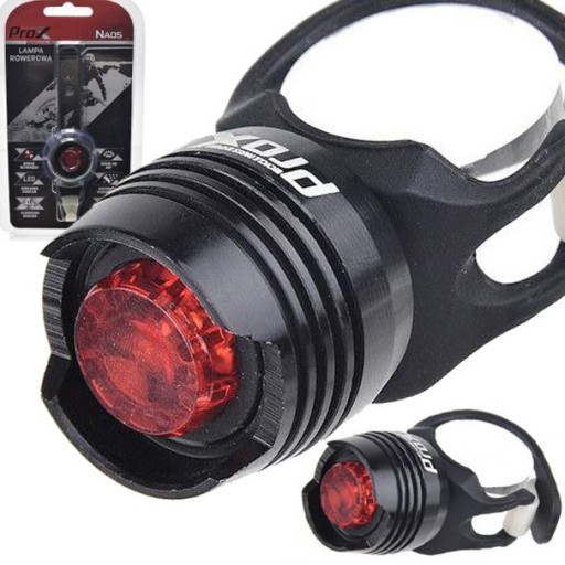 LAMPA TYŁ PROX NAOS 1-LED CZARNA + BATERIE