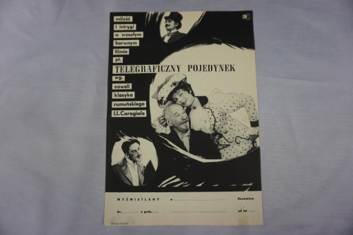 Plakat filmowy CWF Telegraficzny Pojedynek PRL