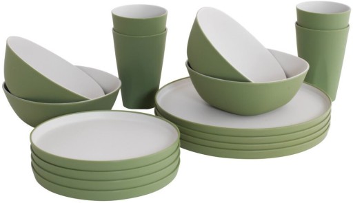 ZESTAW OBIADOWY DLA 4 OSÓB OUTWELL GALA SHADOW GREEN 16 szt.