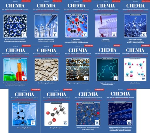 Chemia Nowa Matura zbiór zadań 1 -14 Michał Fau pakiet 14 książek