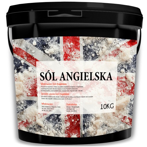 SIARCZAN MAGNEZU SÓL EPSOM DO KĄPIELI MAGNEZOWA ANGIELSKA GORZKA STÓP 10KG