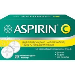 ASPIRIN C 20TABLETEK MUSUJĄCYCH