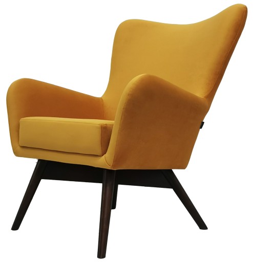 Skandynawski FOTEL GRANDE retro uszak PRODUCENT