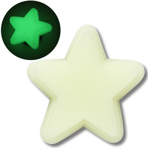 PRZYPINKA CROCS JIBBITZ DO BUTÓW PIN CHARMS GWIAZDKA ŚWIECĄCA W CIEMNOŚCI