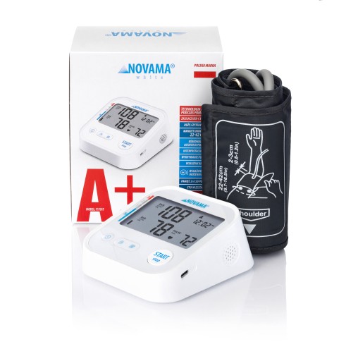 CIŚNIENIOMIERZ NOVAMA WHITE A+ ARYTMIA USB-C GŁOS