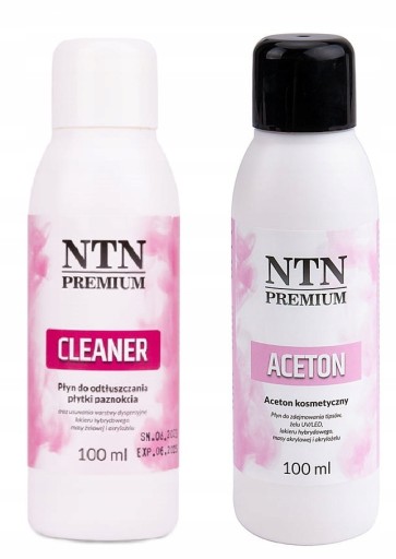 Zestaw płynów do paznokci 2x100ml CLEANER + ACETON