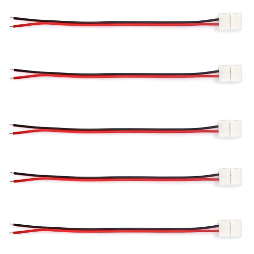 KOMPLET ZŁĄCZKA CN-01: TAŚMA LED 8MM 5 Szt