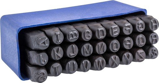 Numeratory literowe 4 mm, 27 szt.