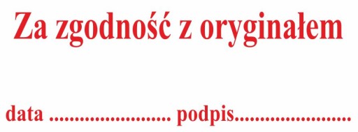 PIECZĄTKA ZA ZGODNOŚĆ Z ORYGINAŁEM COLOP 38x14mm