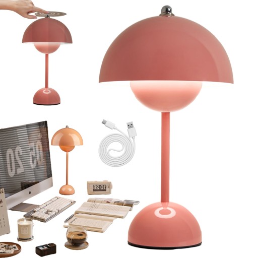 LAMPA STOŁOWA GRZYB LED LAMPKA BIURKOWA 3 TEMPERATURAMI BARWOWYMI 1800 MAH