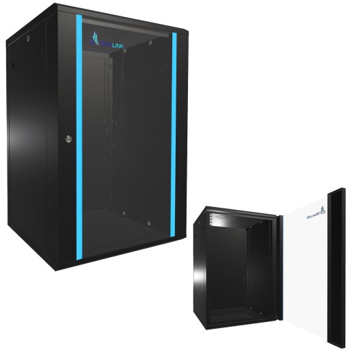 Szafa rack montowana na ścianie 18U 600x600 Czarna