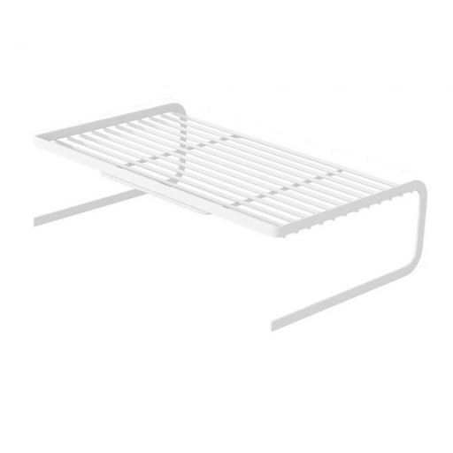 Metal Mesh Stand Ventilated Cooling Expand Space Desks Large White